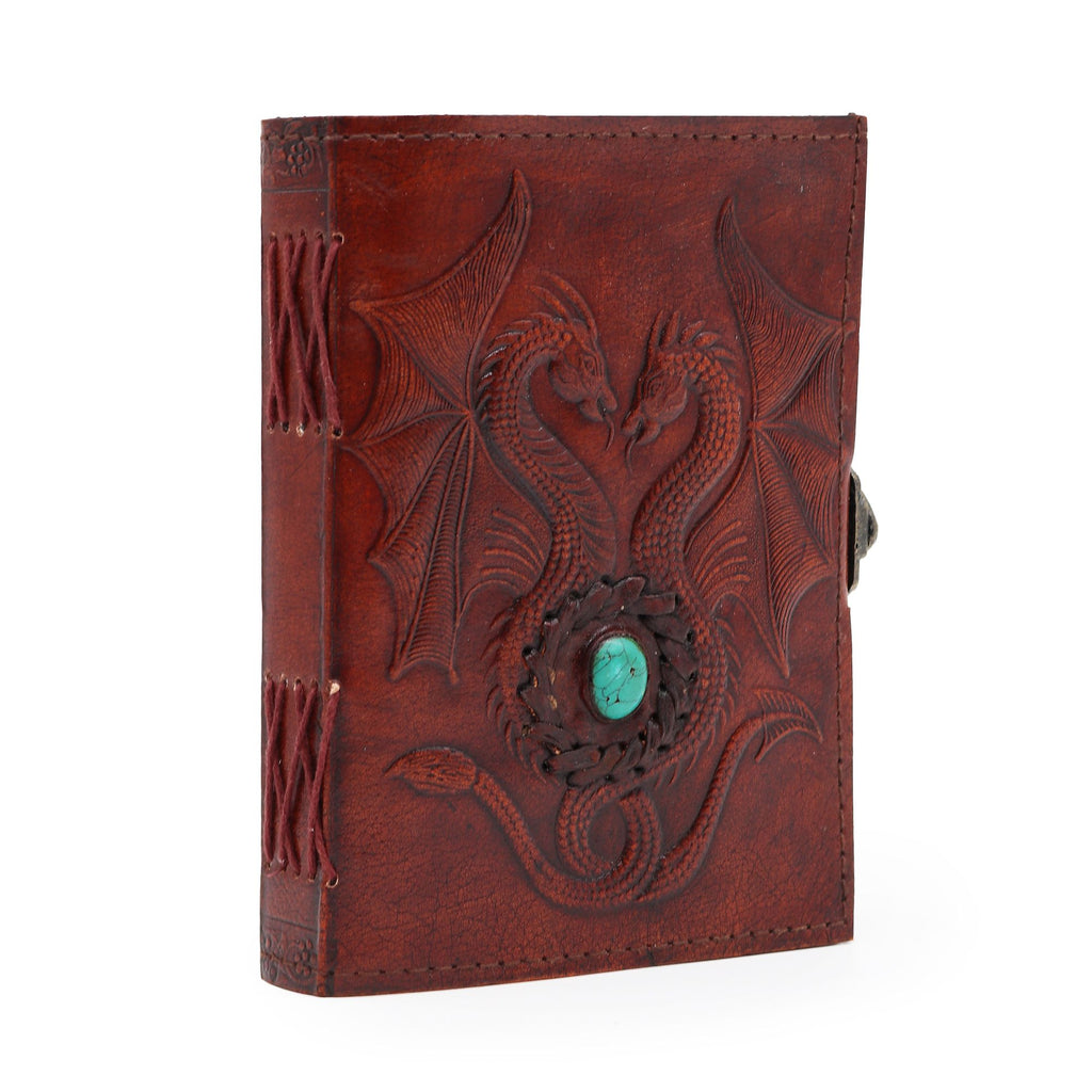 Two Dragons- Esoteric Notebook - Antique Grey - 200 pages  Stich Edge- 17.5x12.5x3cm