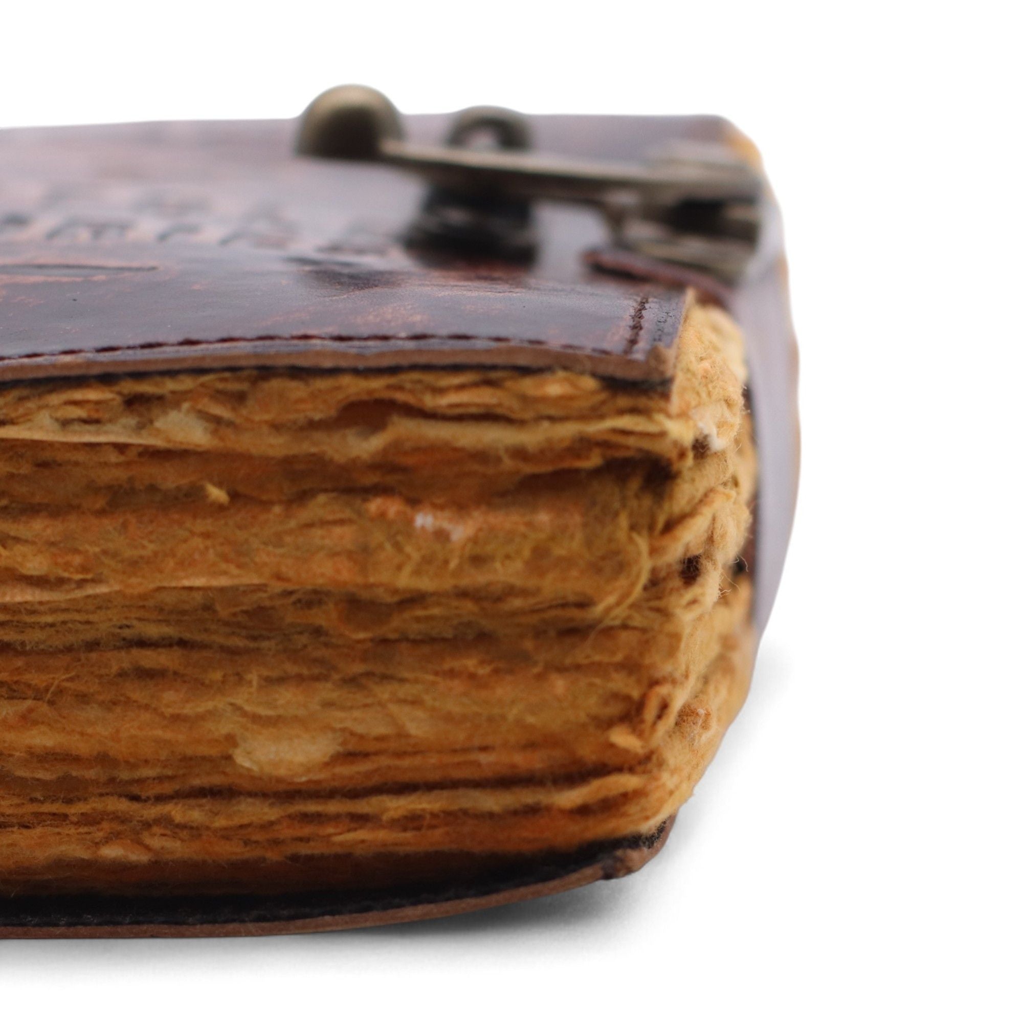 Fat Deckled Leather Notebook – The Book of Untold Stories – 15x10 cm