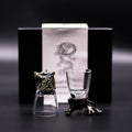 Gift Set of 6 Shot Glasses (50ml) - Wild Forest Creatures - Antique Bronze