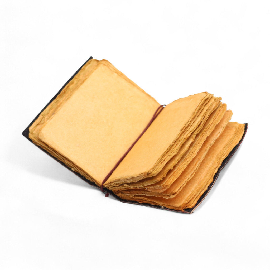 Fat Deckled Edge Leather Notebook – Every Day May Not Be Good (12.7 × 8.9 cm)