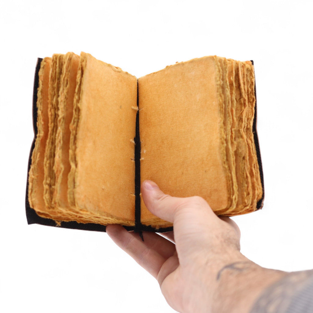 Fat Deckled Edge Leather Notebooks (5x3.5") - The Stories I Tell Myself